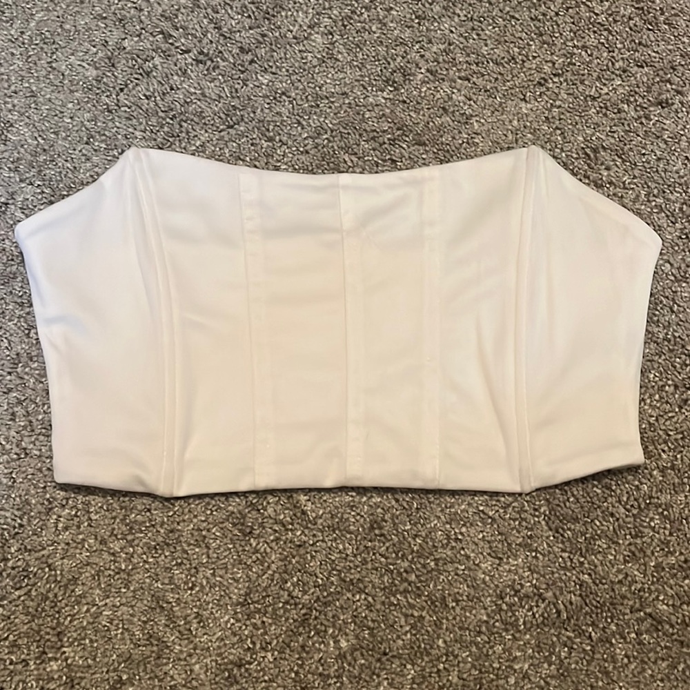 White Crop Corset Top